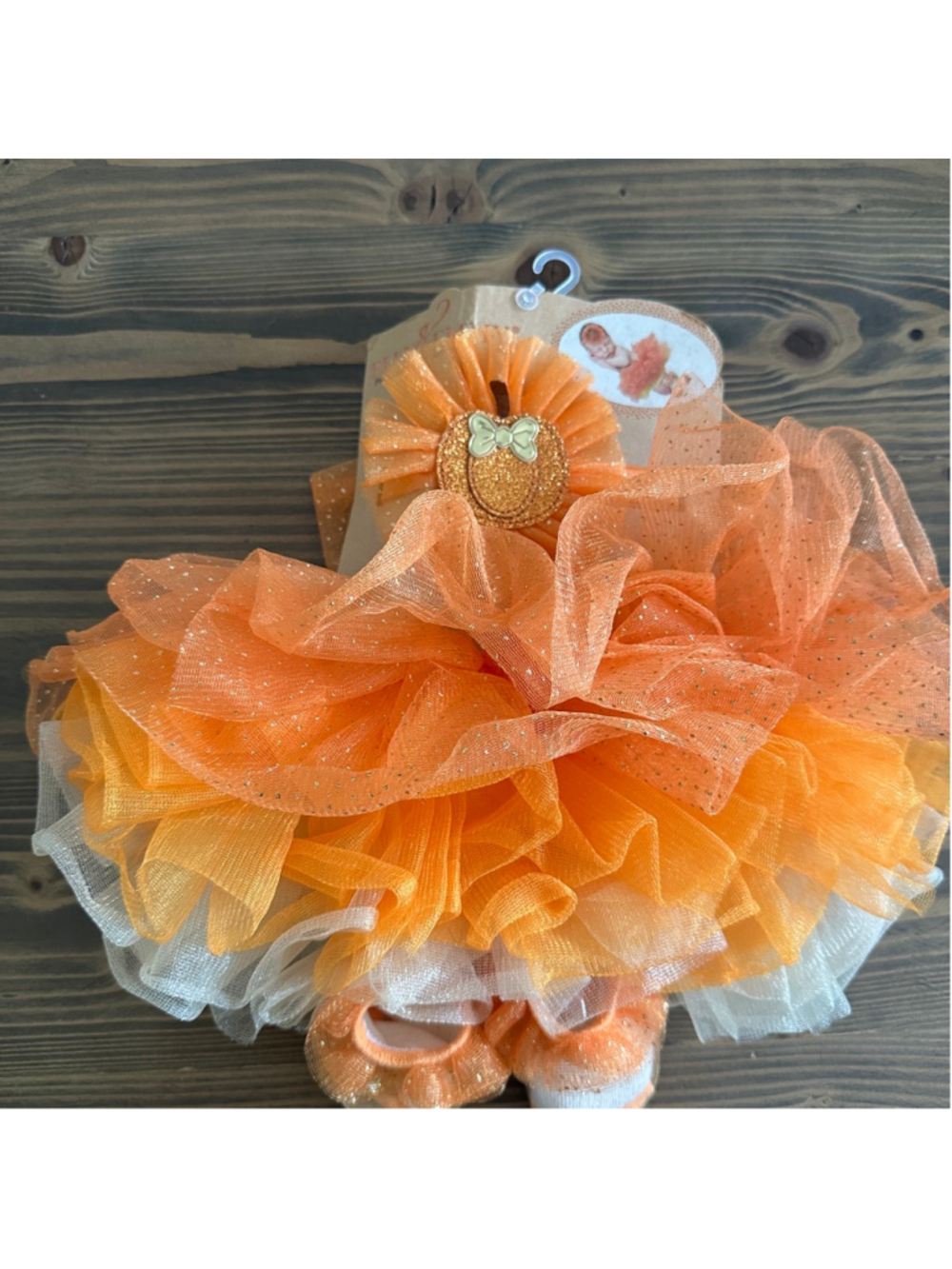 Elly & Emmy Newborn Pumpkin Tutu Set Halloween Baby Photo Outfit NWT